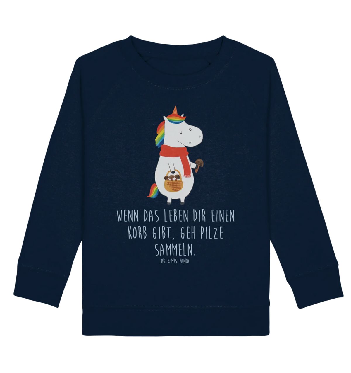 Organic Kinder Pullover Einhorn Pilz Kinder Sweatshirt, Kinder Pullover, Einhorn, Unicorn, Einhörner, Einhorn Deko, Pilze, Spruch, Liebeskummer, Motivation, Pilzsammler