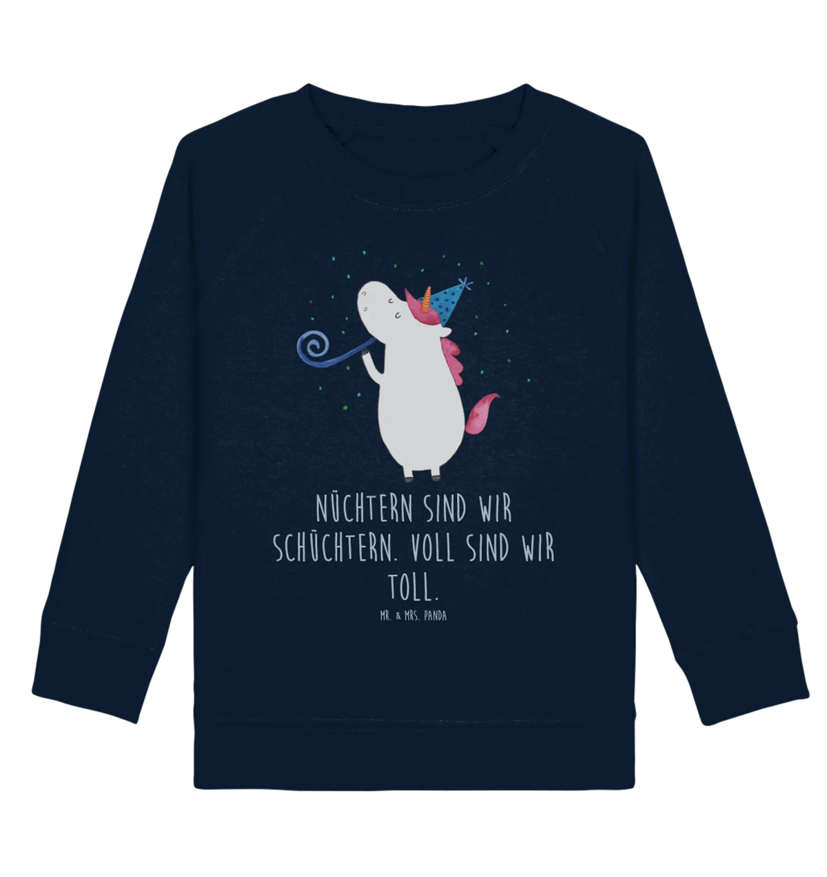Organic Kinder Pullover Einhorn Party Kinder Sweatshirt, Kinder Pullover, Einhorn, Unicorn, Einhörner, Einhorn Deko, Party, Disco, Fest, Alkohol, Club, Konfetti, Glitzer, Geburtstag, Feier