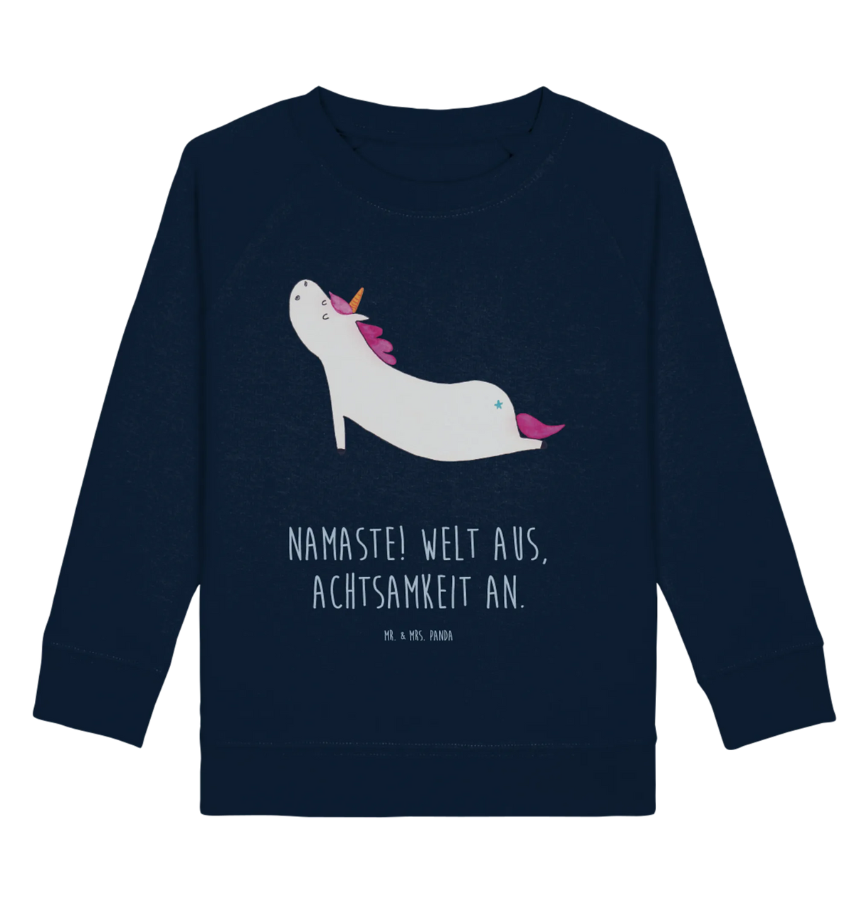 Organic Kinder Pullover Einhorn Yoga Kinder Sweatshirt, Kinder Pullover, Einhorn, Unicorn, Einhörner, Einhorn Deko, Achtsamkeit, Sport, Entspannung, Namaste, Yoga, Witzig, Joga, Yogamatte, Lustig, Süß
