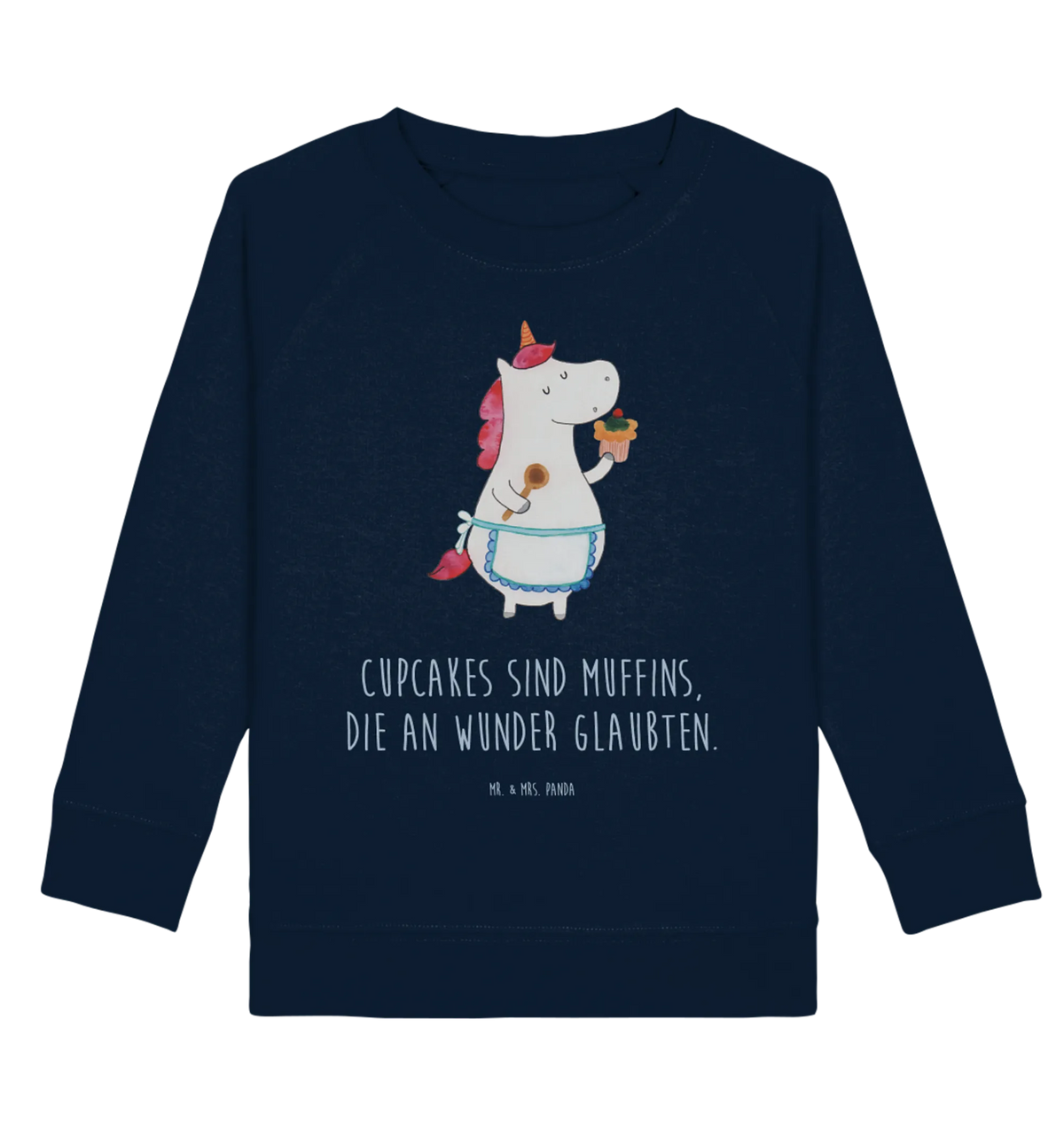 Organic Kinder Pullover Einhorn Küche Kinder Pullover, Kinder Sweatshirt, Einhorn, Unicorn, Einhörner, Einhorn Deko, Kuchen, Träumer, Träumen, Muffin, Torte, Bäckerin, Backen, Motivation, Hobbykoch, Koch