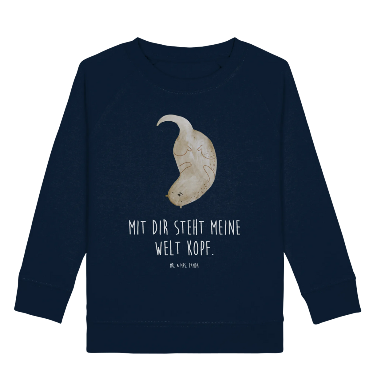 Organic Kinder Pullover Otter Kopfüber Kinder Pullover, Kinder Sweatshirt, Fischotter, Seeotter, Otter, Otter Seeotter See Otter