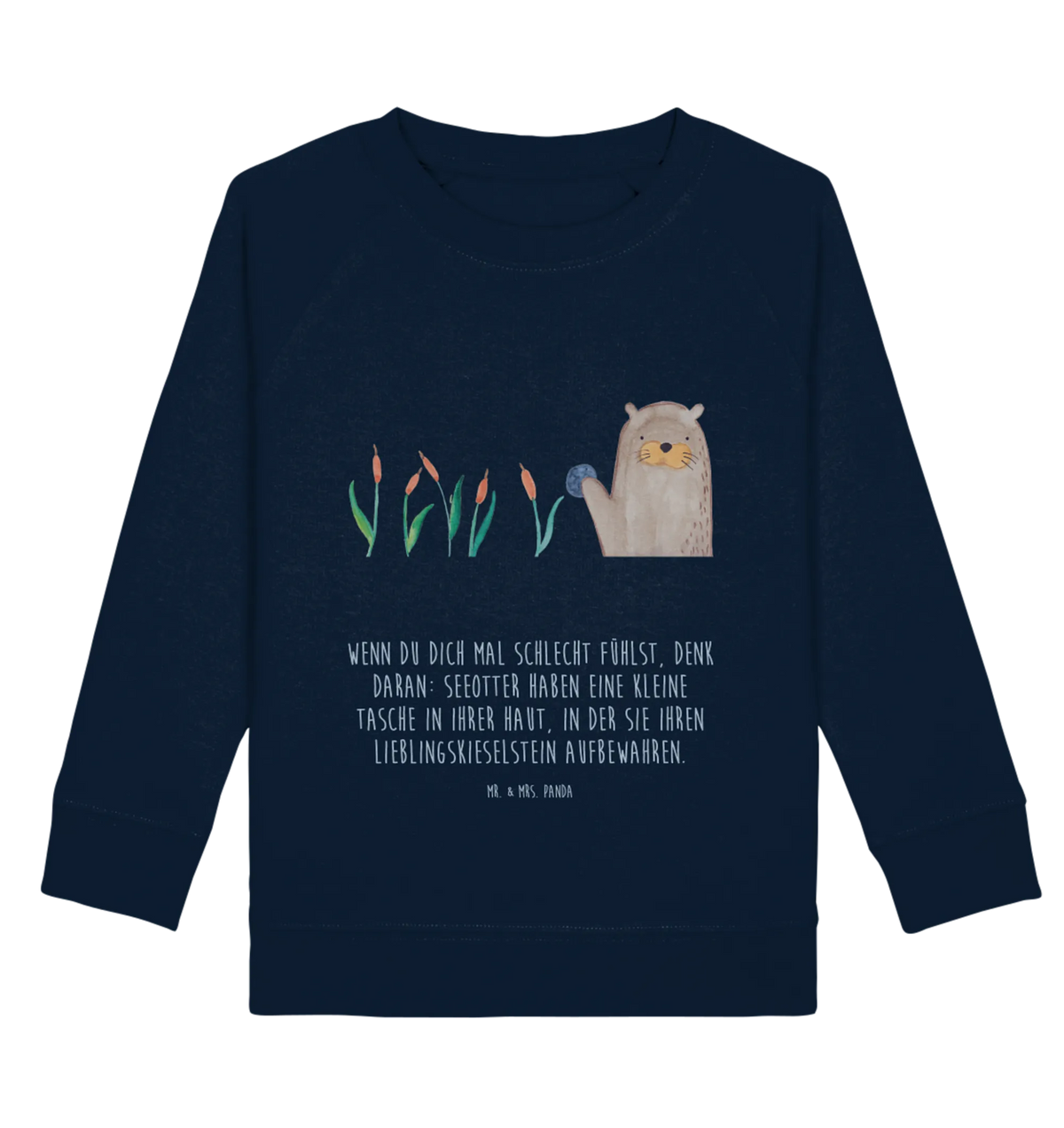 Organic Kinder Pullover Otter Stein Kinder Pullover, Kinder Sweatshirt, Fischotter, Seeotter, Otter, Otter Seeotter See Otter
