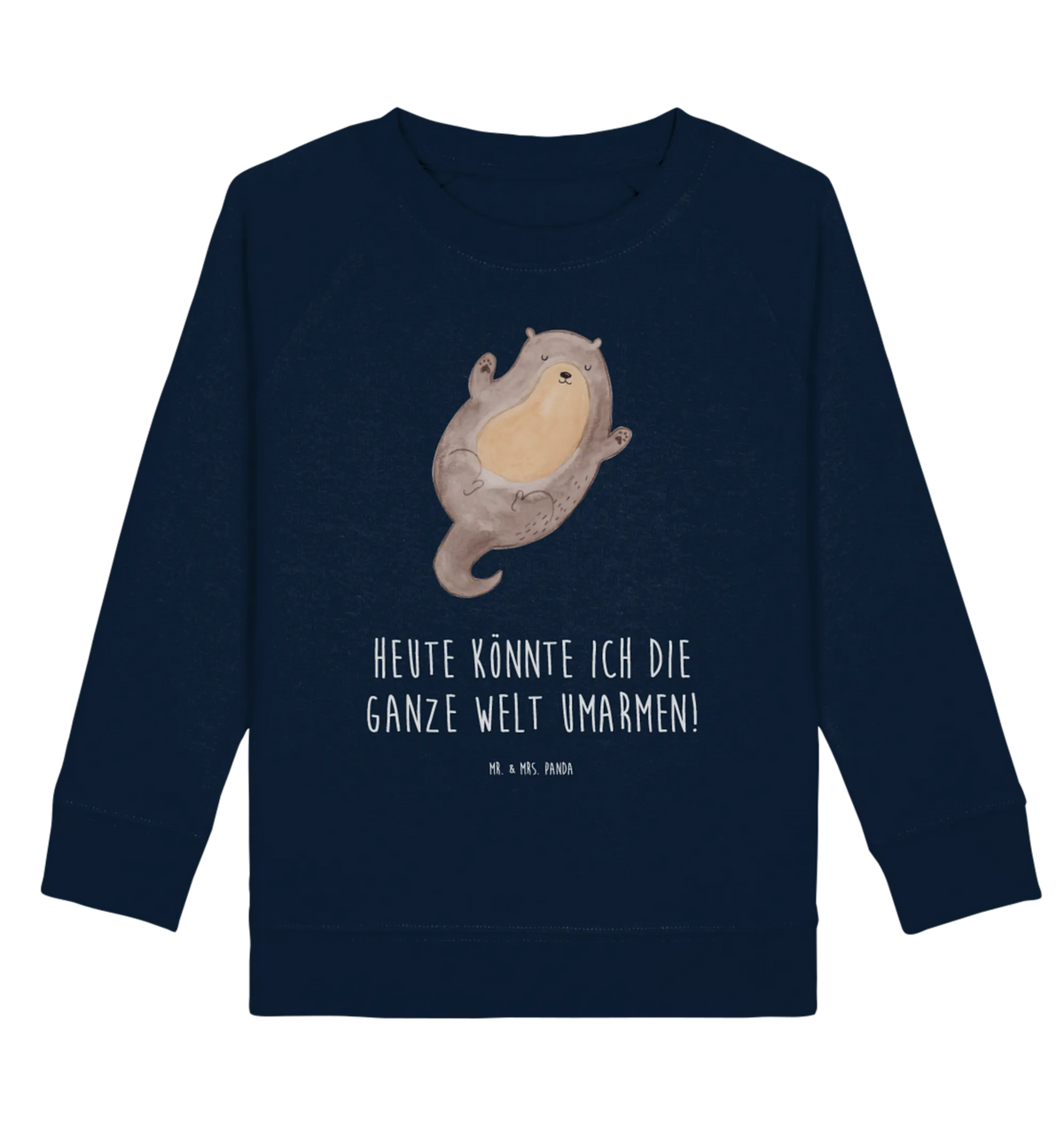Organic Kinder Pullover Otter Umarmen Kinder Sweatshirt, Kinder Pullover, Fischotter, Seeotter, Otter, Otter Seeotter See Otter