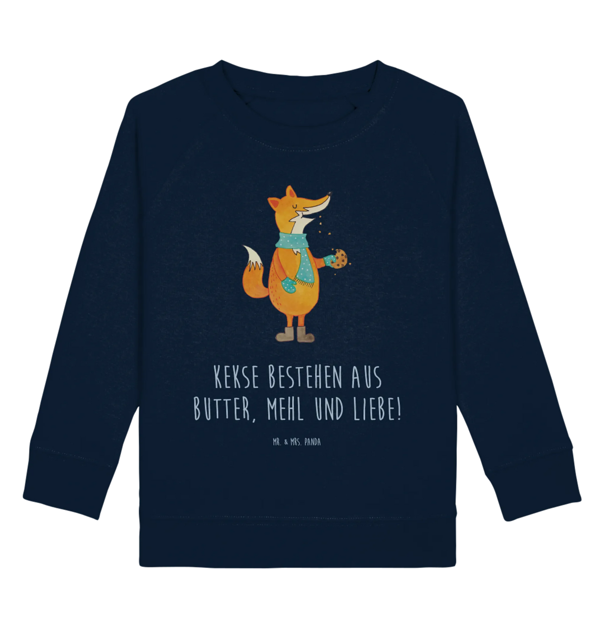 Organic Kinder Pullover Fuchs Keks Kinder Pullover, Kinder Sweatshirt, Fuchs, Plätzchen, Backen Spruch, Küche Deko, Winter, Liebe, Weihnachtszeit, Kekse, Füchse