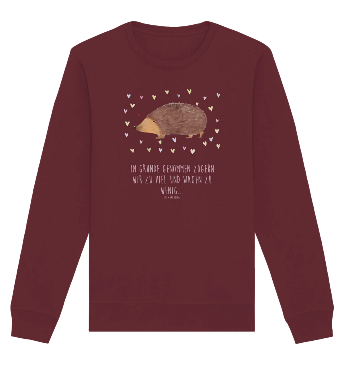 Organic Pullover Igel Herzen Pullover, Pullover Männer, Pullover Frauen, Sweatshirt, Sweatshirt Männer, Sweatshirt Frauen, Unisex, Tiermotive, Gute Laune, lustige Sprüche, Tiere, Liebe, Herz, Herzen, Igel, Vertrauen, Kuss, Leben