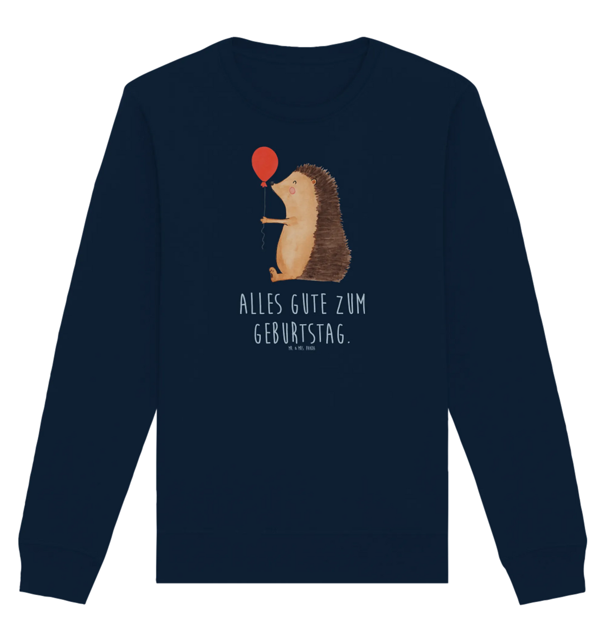 Bio Baumwoll Pullover Igel Luftballon Pullover, Pullover Männer, Pullover Frauen, Sweatshirt, Sweatshirt Männer, Sweatshirt Frauen, Unisex, Tiermotive, Gute Laune, lustige Sprüche, Tiere, Igel, Geburtstag, Herzlichen Glückwunsch, Glückwunsch, Geburtstagskind, Ballon, Happy Birthday