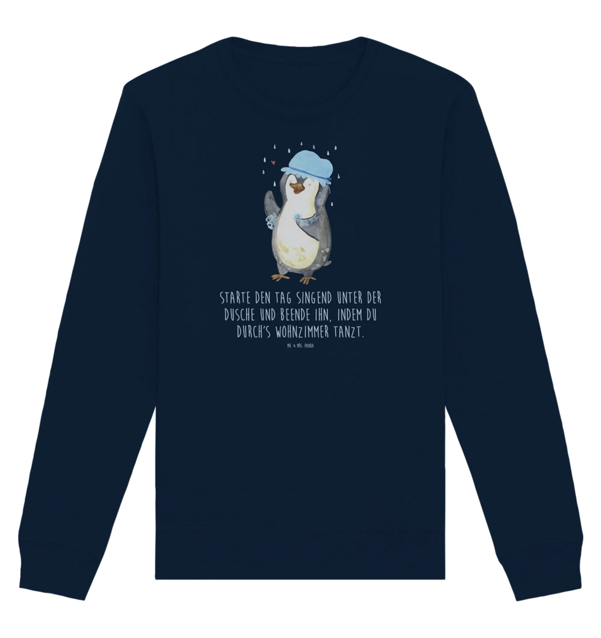 Organic Pullover Penguin have a shower Penguins, North Pole, new start, life motto, penguins, shower, being happy, new beginning