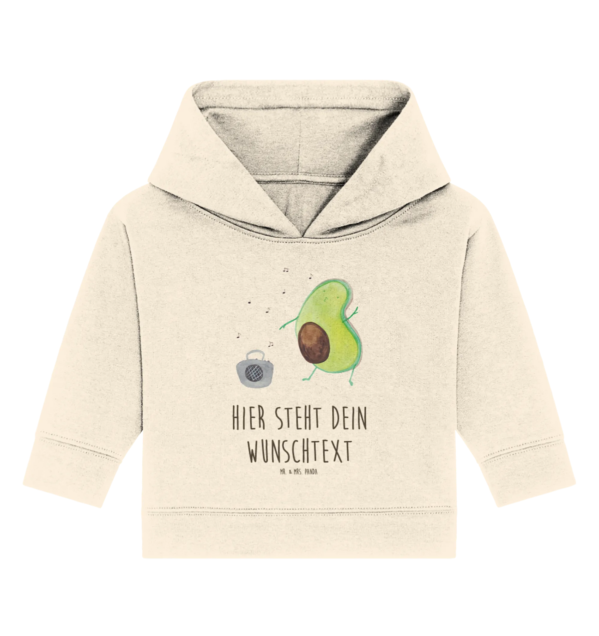 Personalisierter Baby Hoodie Avocado Tanzen Babyhoodie Wunschtext, Personalisierter Baby Hoodie, Baby Hoodie mit Namen, Vegan, Avocado, Gesund, Veggie