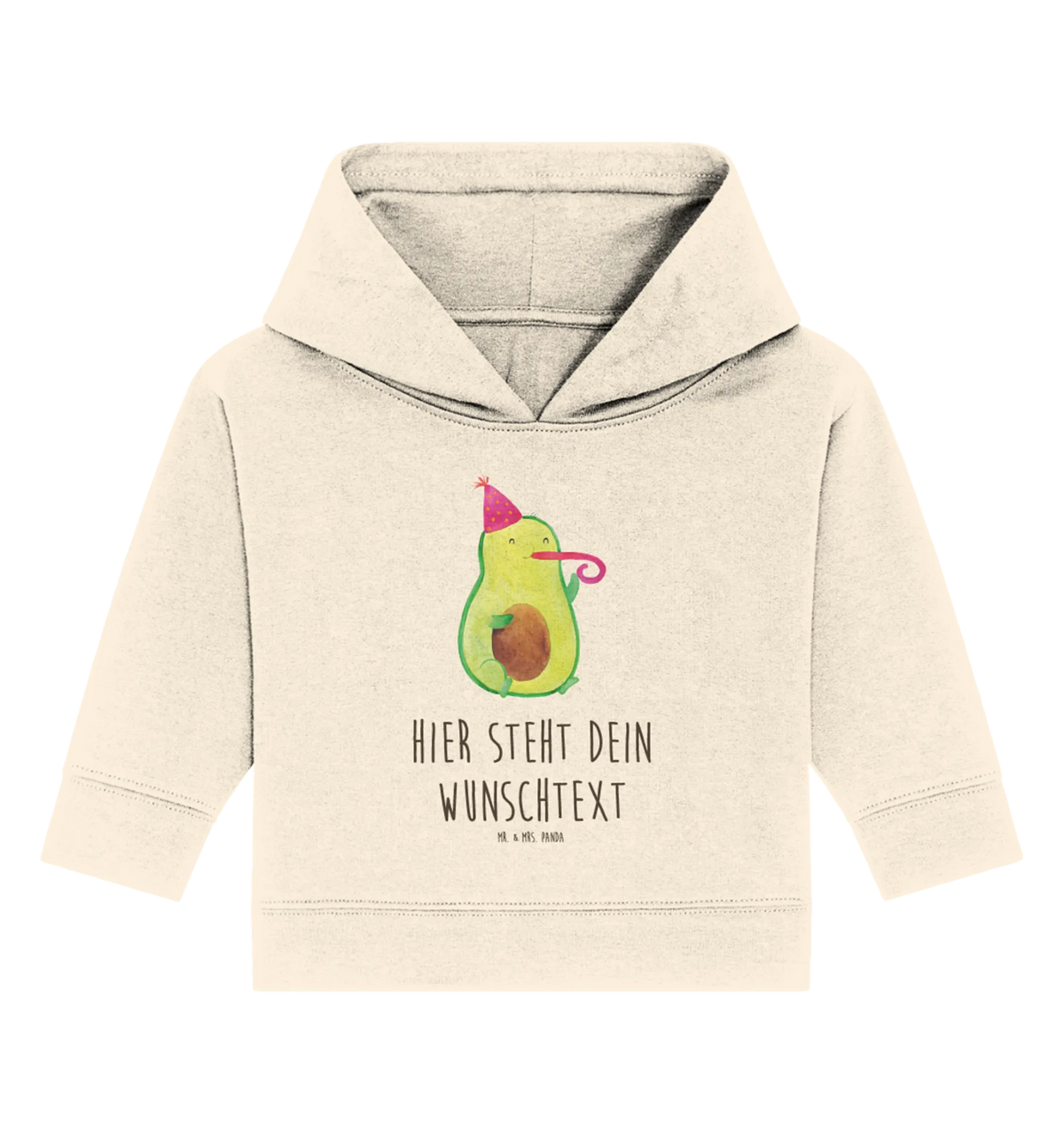 Personalisierter Baby Hoodie Avocado Feier Babyhoodie Wunschtext, Baby Hoodie mit Namen, Personalisierter Baby Hoodie, Vegan, Avocado, Gesund, Veggie, Fete, Geburtstag, Gute Laune, Party, Feierlichkeit, Feier, Tröte