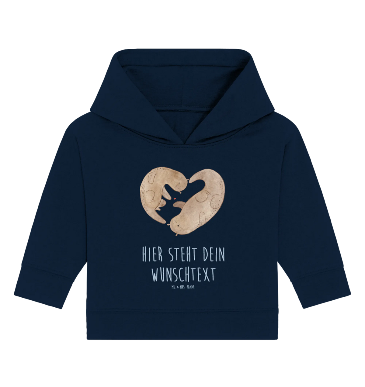 Personalisierter Baby Hoodie Otter Herz Babyhoodie Wunschtext, Baby Hoodie mit Namen, Personalisierter Baby Hoodie, Seeotter, Otter, Fischotter, Liebesbeweis, Bessere Hälfte, Herz, Love You, Liebe, Gemeinsames Leben, Hochzeitstag, Jahrestag, Liebesgeschenk, Verlobung