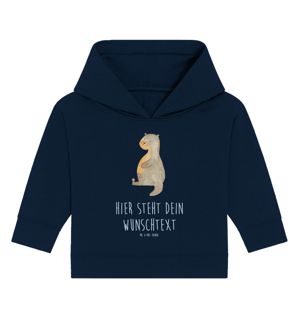 Personalisierter Baby Hoodie Otter Bauch Babyhoodie Wunschtext, Personalisierter Baby Hoodie, Baby Hoodie mit Namen, Seeotter, Otter, Fischotter, Otter Seeotter See Otter