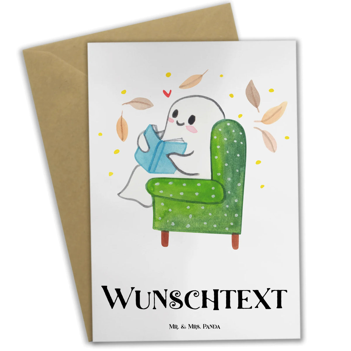 Personalisierte Grußkarte Gespenst  Buch Grußkarten Personalisiert, Personalisierte Karte, grußkarte personalisiert, Personalisierte Klappkarte, Personalisierte Grußkarte, individuelle grußkarte, Grußkarte personalisierbar, Dekoration, Geschenke, Schenken, Deko, Halloween, Martinssingen, Gemütlich, Buch, Herbst, Gespenst