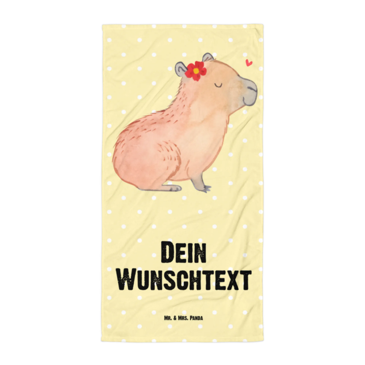 XXL ręcznik kąpielowy z imieniem Kapibara kwiat Motywy zwierzęce, dobra energia, zabawne powiedzonka, zwierzęta