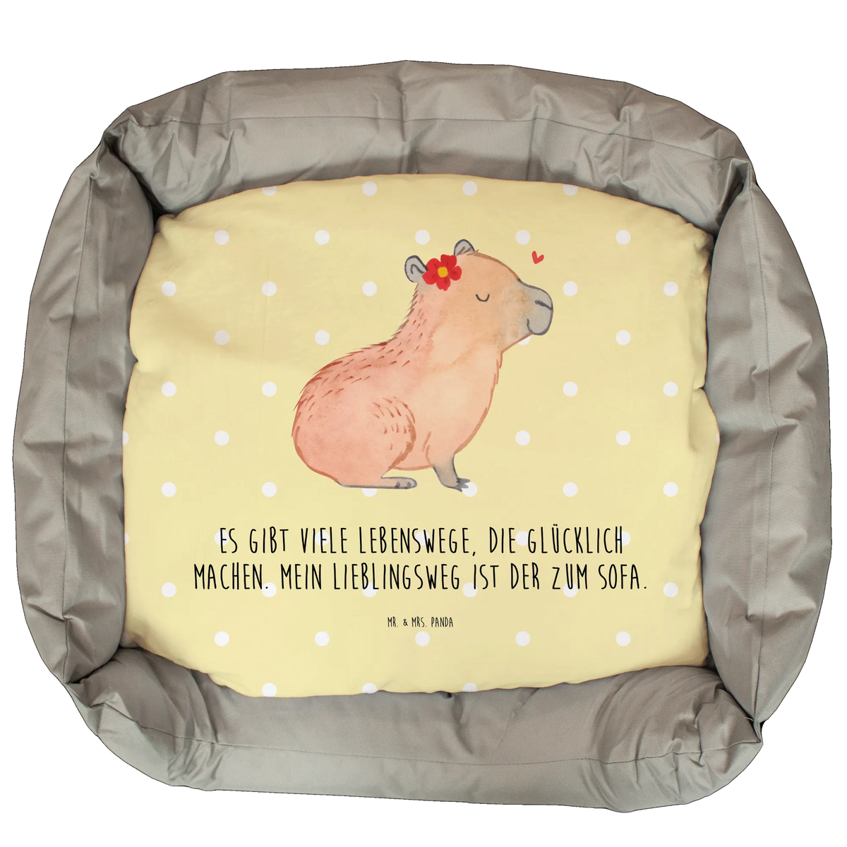 Katzenbett Capybara Blume Katzencouch, Katzenliege, Katzenkörbchen, Katzenbett, Kuschelbett, Katzenschlafplatz, Plüschbett, Katzenplatz, Katzensofa, Katzennest, Katzenkissen, Katzenkorb, Lustige Sprüche, Tiere, Tiermotive, Gute Laune, Capybara