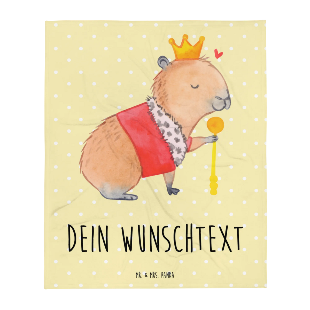 Personalised blanket Capybara King card, gift ideas, gifts, small animals, cute, cute animal motives, hand drawn, funny sayings, good mood, special gifts, animal lover