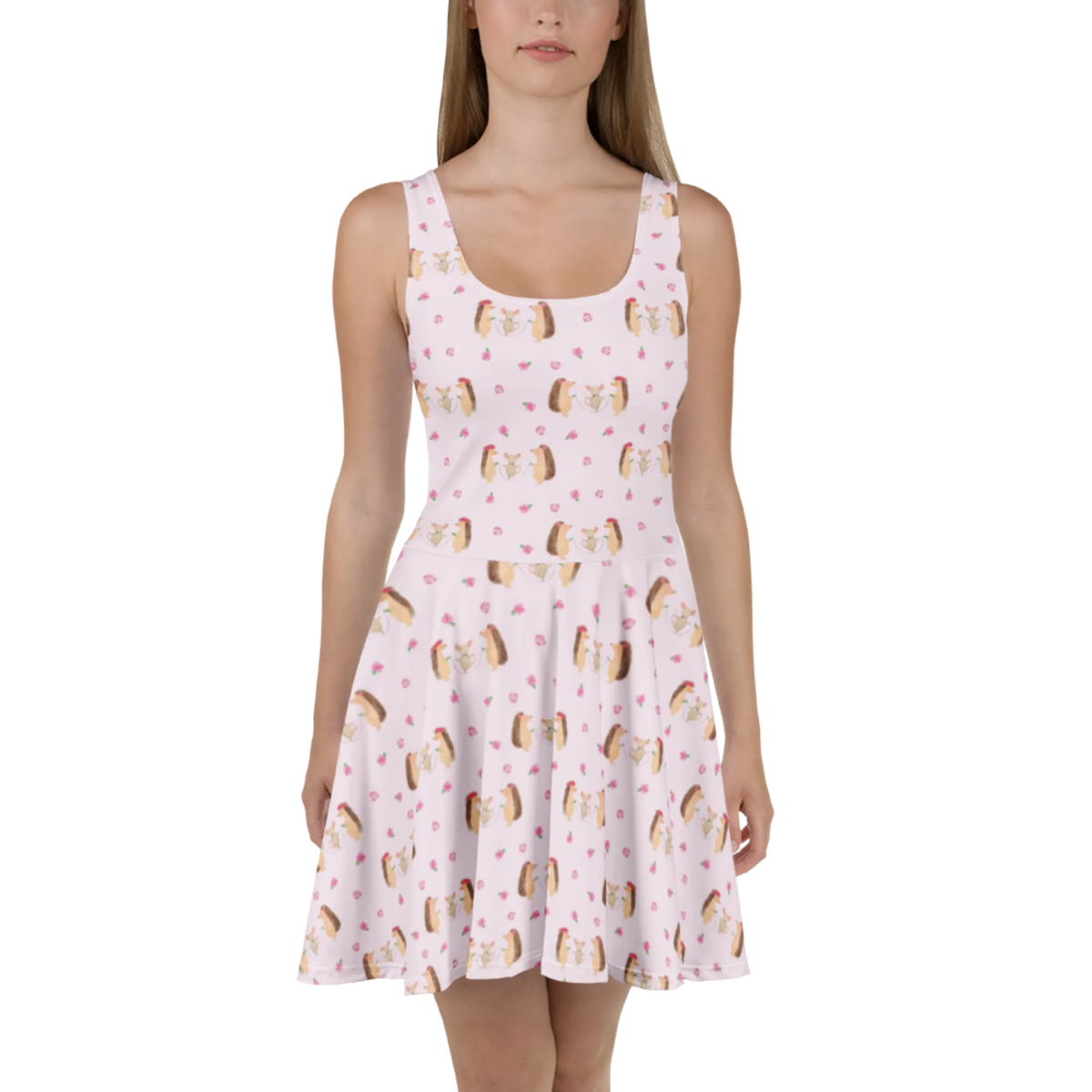 Sommerkleid Igel Seilhüpfen Muster Damenkleid, Stretchkleid, Jerseykleid, Freizeitkleid, Shirtkleid, Strandkleid, Urlaubskleid, Kleid, Sommerkleid, Damen-Sommerkleid, Minikleid, Kurzes Kleid, Luftiges Sommerkleid, A-Linien-Kleid, Skaterkleid, Ausgestelltes Kleid, Leichtes Sommerkleid, Kurzes Sommerkleid, Swingkleid, Tiere, Tiermotive, Lustige Sprüche, Gute Laune, Kinder, Kindergarten, Seilhüpfen, Seilspringen, Maus, Igel