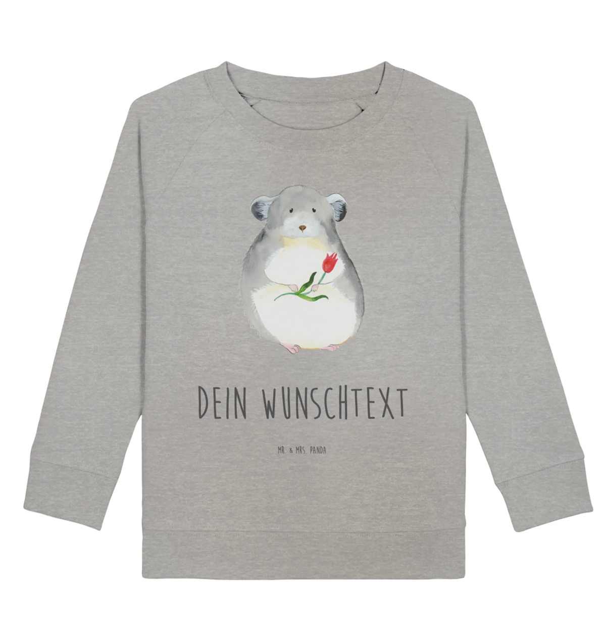 Personalisierter Kinder Pullover Chinchilla Blume Personalisiertes Kinder Sweatshirt, Personalisierter Kinder Pullover, Lustige Sprüche, Tiere, Tiermotive, Gute Laune, Chinchillas, Glücklichsein, Chaos, traurig sein, Kummer, Büroalltag, Liebeskummer, Büro, Depressionen, Chinchilla