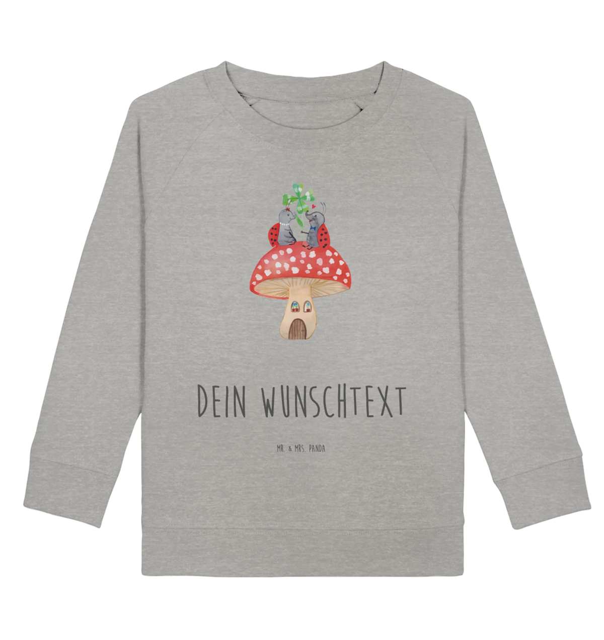Personalisierter Kinder Pullover Marienkäfer Fliegenpilz Personalisiertes Kinder Sweatshirt, Personalisierter Kinder Pullover, Lustige Sprüche, Tiere, Tiermotive, Gute Laune, Zuhause, Haus, Wohnung, Marienkäfer, Fliegenpilz, Fleigenpilzhaus