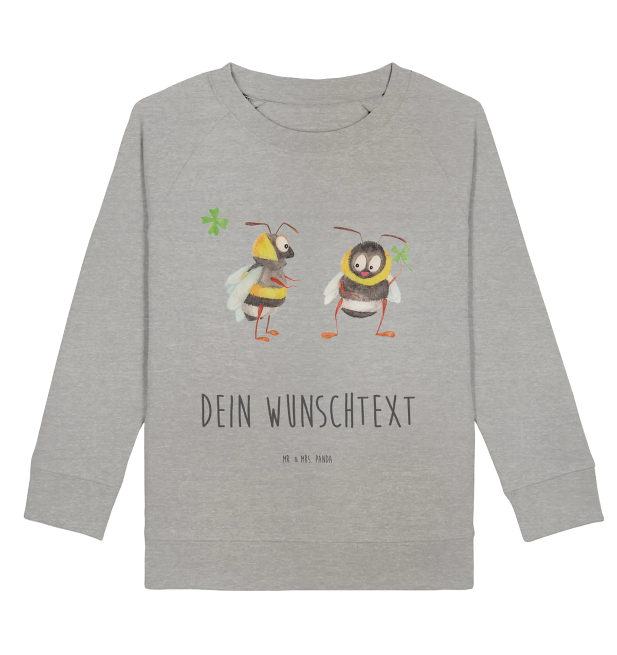 Personalisierter Kinder Pullover Hummeln Kleeblatt Personalisiertes Kinder Sweatshirt, Personalisierter Kinder Pullover, Lustige Sprüche, Tiere, Tiermotive, Gute Laune, Spruch Positiv, Spruch Fröhlich, Biene, glücklich Werden, Hummel, Biene Deko, Spruch schön, glücklich sein