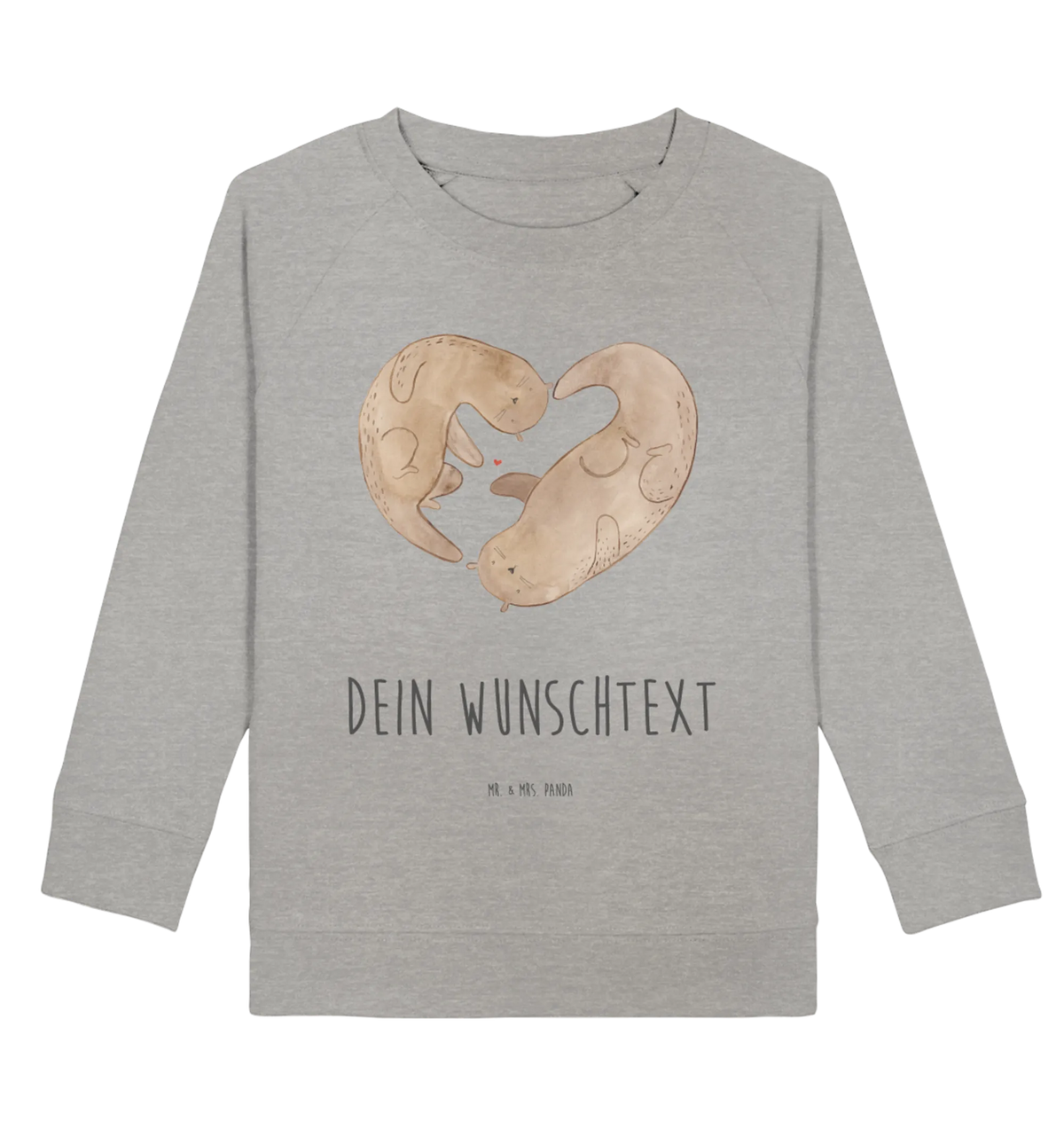 Personalisierter Kinder Pullover Otter Herz Personalisierter Kinder Pullover, Personalisiertes Kinder Sweatshirt, Fischotter, Otter, Seeotter, Bessere Hälfte, Liebe, Liebesgeschenk, Love You, Hochzeitstag, Gemeinsames Leben, Jahrestag, Verlobung, Liebesbeweis, Herz