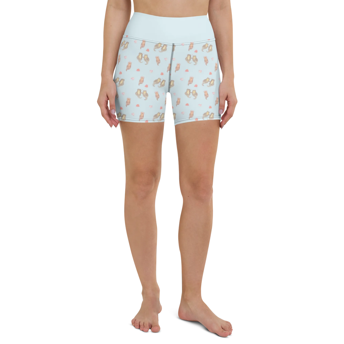Yoga Shorts Otter Hände halten Muster Sportbekleidung, Yoga Shorts, Sportshorts, Yogabekleidung, Yoga Shorts Damen, Fitnesshose, Sportshorts Damen, Sporthose, Yogashorts, Otter, Fischotter, Seeotter, Otter Seeotter See Otter