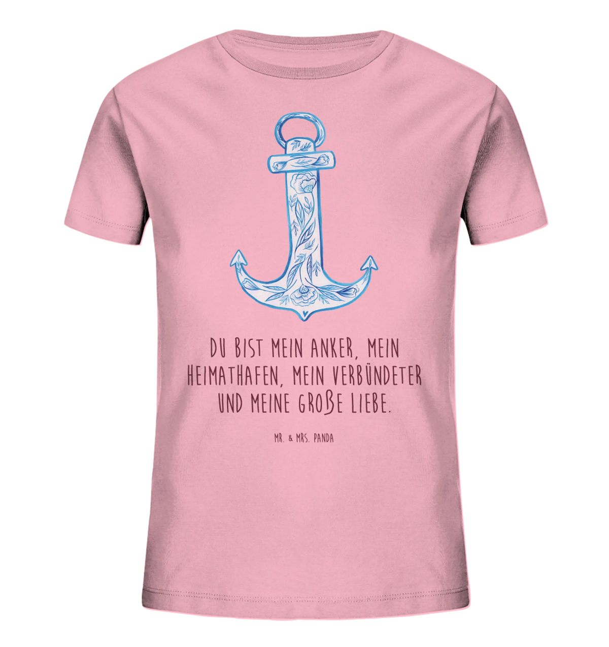 Organic Kinder T-Shirt Anker Blau