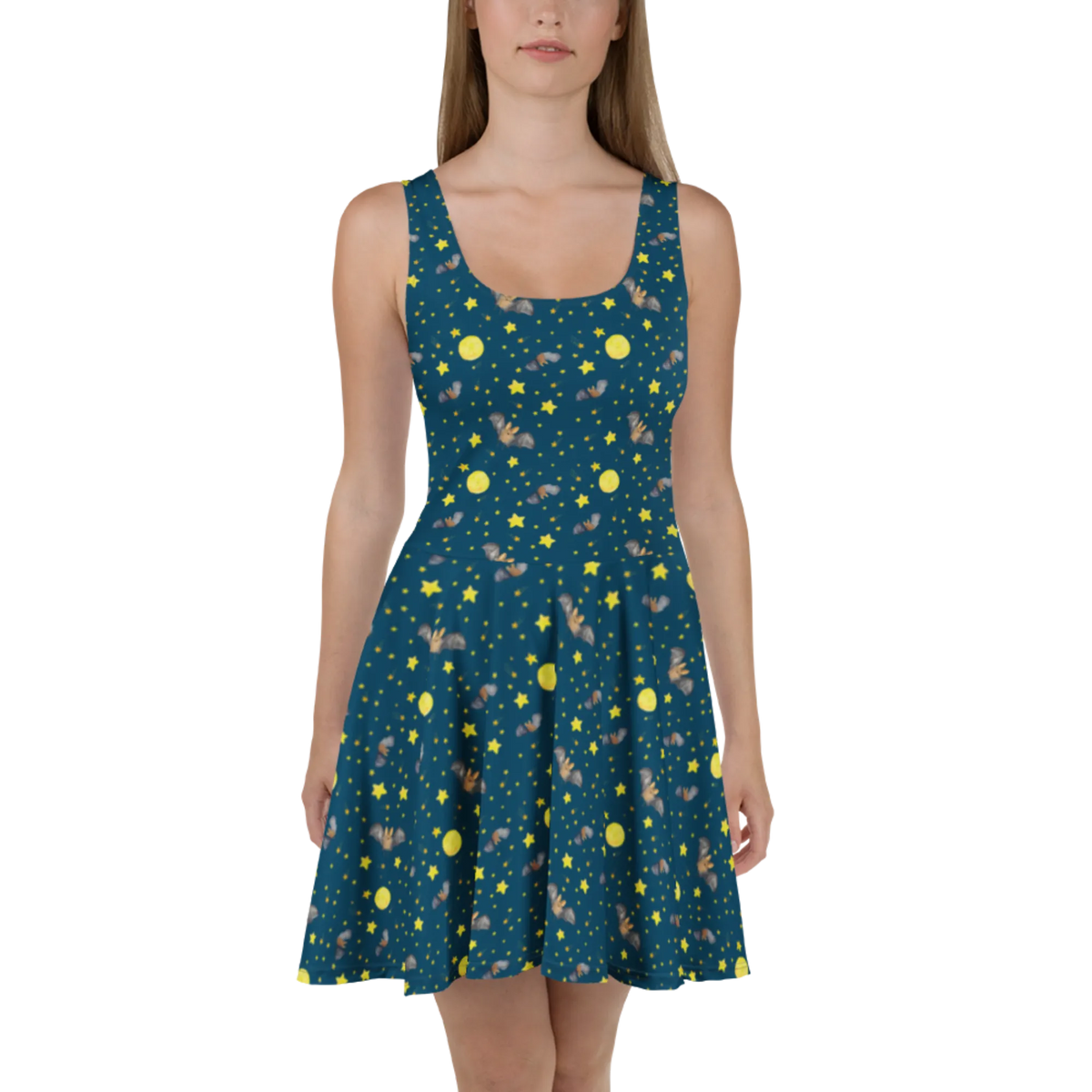 Sommerkleid Fledermaus Flügel Muster Jerseykleid, Urlaubskleid, Sommerkleid, Shirtkleid, Ausgestelltes Kleid, Leichtes Sommerkleid, Swingkleid, Kurzes Sommerkleid, Luftiges Sommerkleid, Strandkleid, Stretchkleid, A-Linien-Kleid, Minikleid, Kleid, Damen-Sommerkleid, Skaterkleid, Kurzes Kleid, Freizeitkleid, Damenkleid, Tiere, Tiermotive, Lustige Sprüche, Gute Laune