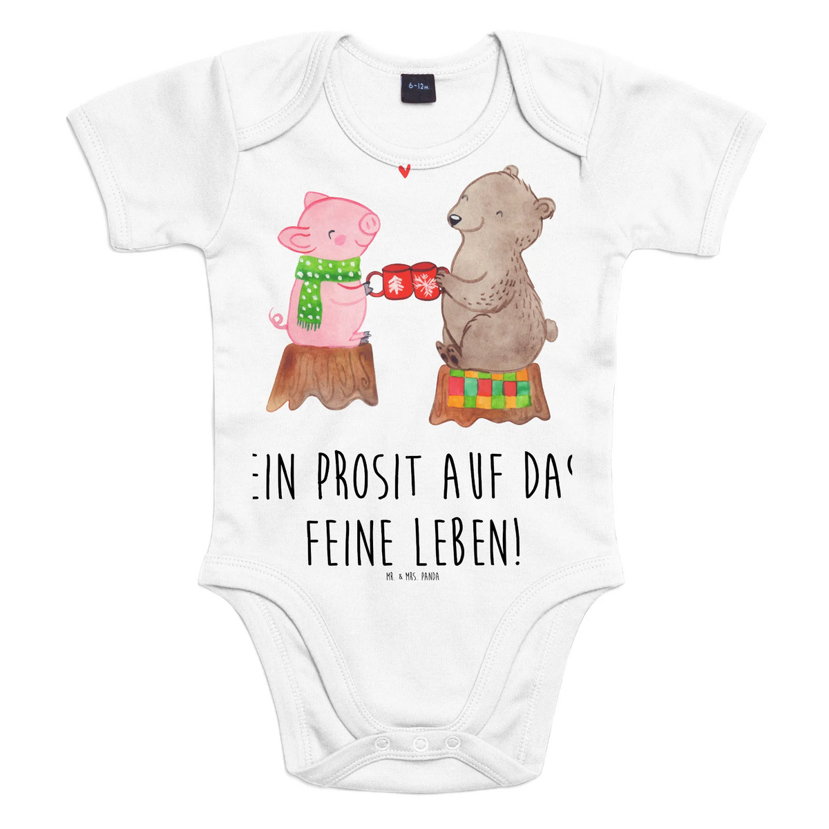 Babygro Glowing Pig Bash 0-3 months, boys, rompers, Baby romper suit, birth, Christmas time, snow