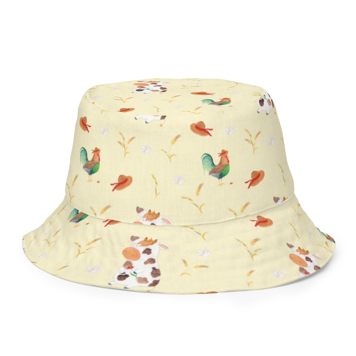 Sonnenhut Kuh Muster Stoffhut, Fischerhut, Bucket Hat, Schlapphut, Fischerkappe, Trekkinghut, Safarihut, Sonnenkappe, Boonie Hat, Sonnenmütze, Outdoorhut, Krempenhut, Buschhut, Wendehut, Anglermütze, Freizeithut, Sonnenhut, Sommermütze, Tropenhut, Wanderhut, Wendecap, Wendemütze, Strandhut, Stoffmütze, Zweifarbiger Hut, Sonnenschutzhut, Anglerhut, Sommerhut, Bauernhof, Hoftiere, Landwirt, Landwirtin, Motivtion, Magie, Flausen, Kühe, Kuh, Milch, Milchkuh, Hof, Träume, Spruch