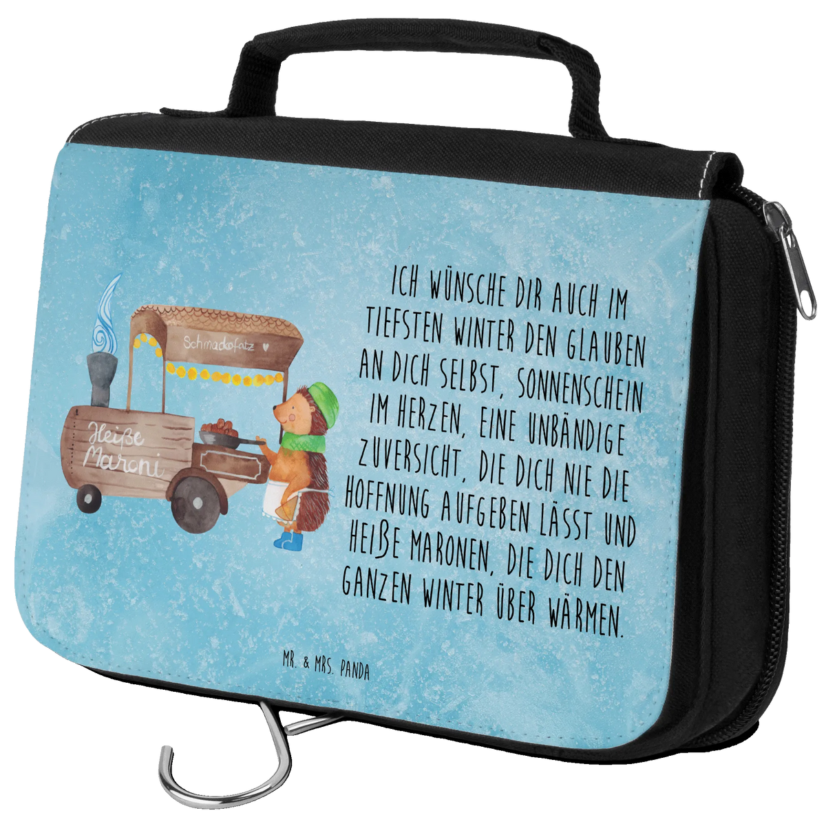 Kulturbeutel Igel Maronen hygienetasche, Schminkbeutel, Kulturbeutel, Kosmetikbeutel, Toilettentasche, Kulturtasche, Reise-Kulturtasche, Schminktasche, beauty case, Necessaire, Kosmetiktasche, duschbeutel, Waschtasche, Waschbeutel, badtasche, hygienebeutel, beautycase, Reisebeutel, kosmetiktäschchen, kulturtäschchen, Make-Up Tasche, Weihnachten, Winter, Weihnachtsdeko, Nikolaus, Advent, Heiligabend, Wintermotiv, Maronen, Kastanien, Weihnachtsmarkt, Duft