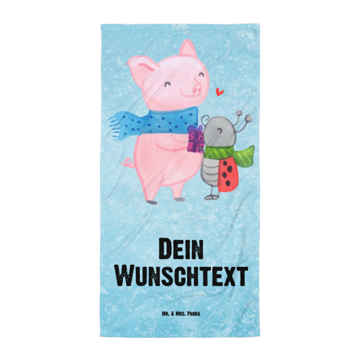 XXL ręcznik kąpielowy z imieniem Rozgrzana Świnka Smörle Zima, Boże Narodzenie, dekoracje świąteczne, Mikołaj, Adwent, Wigilia, zimowy motyw