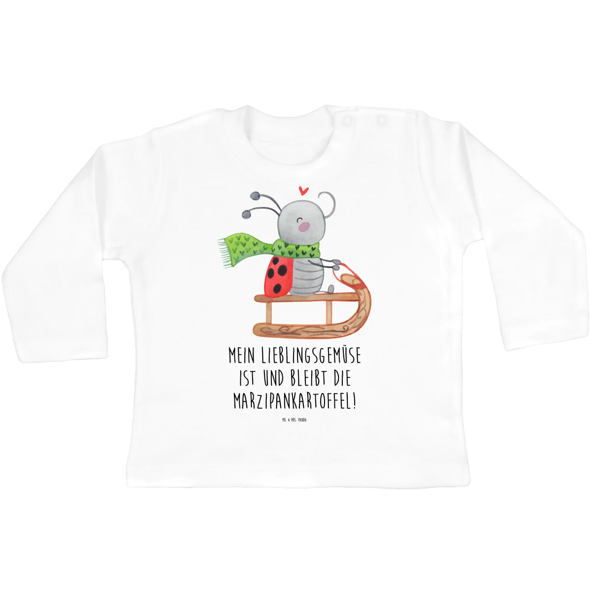Baby Longsleeve Smörle Rodeln Kleidung, Bio, Langarm, Baby Shower, Weihnachten, Winter, Weihnachtsdeko, Nikolaus, Advent, Heiligabend, Wintermotiv, Marzipan, Smörle, Schlittenfahren
