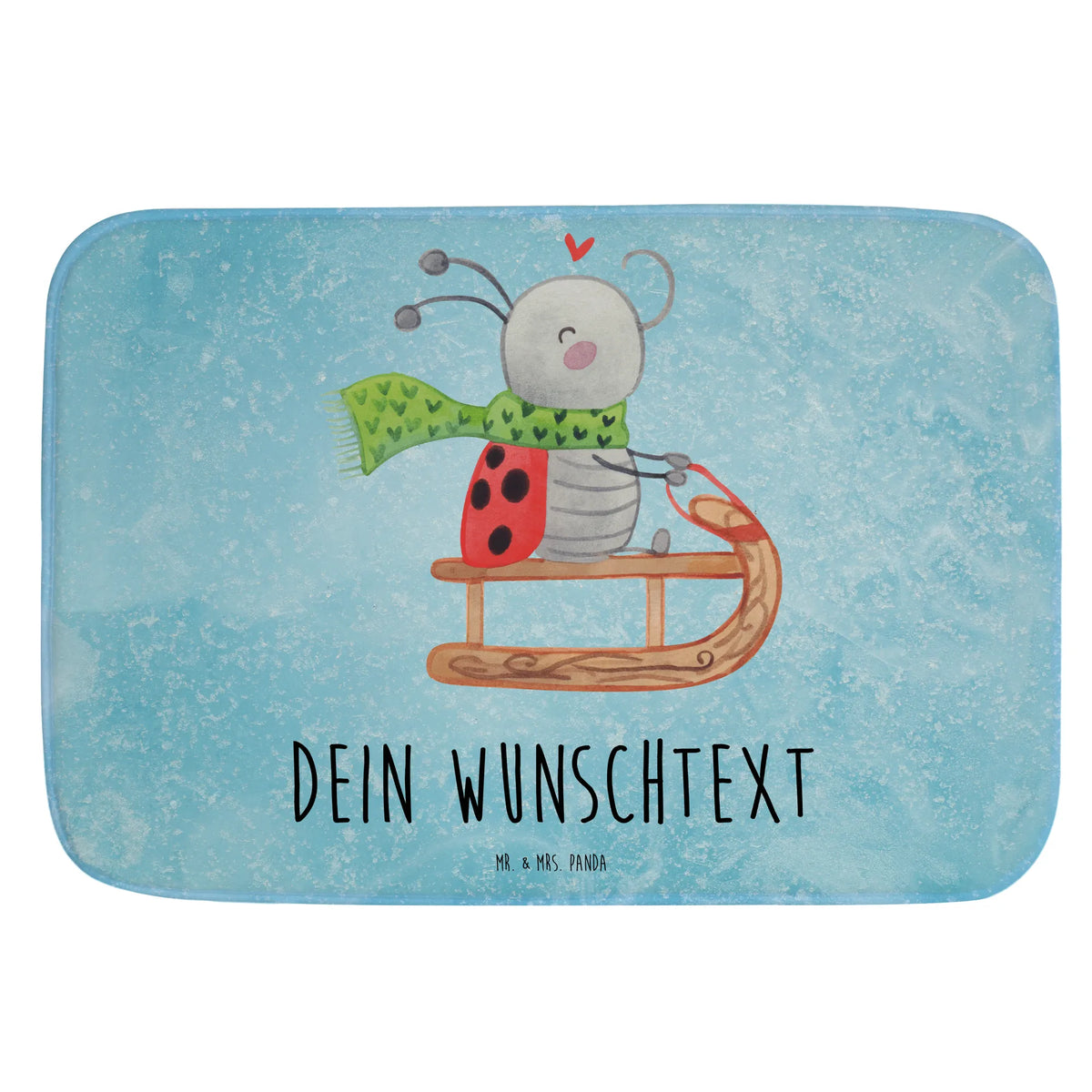 Personalised bath mat Smörle sledding Winter, Christmas, Christmas time, snow