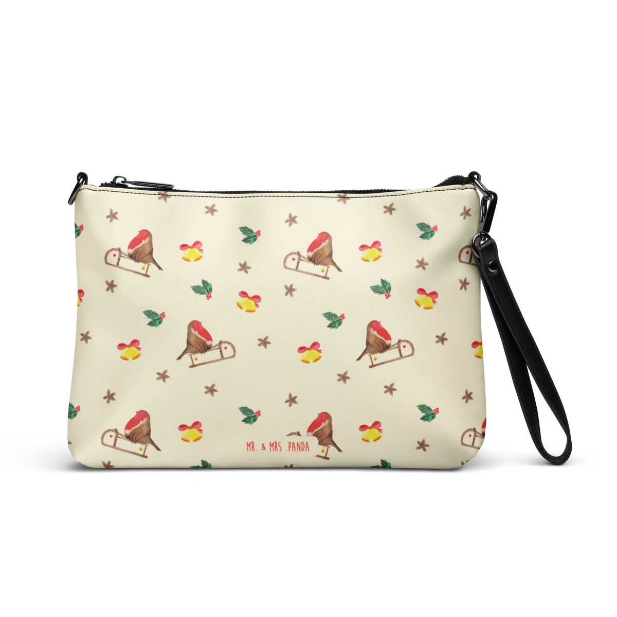 Handbag robin Sleds Christmas time, snow, sleigh, bird