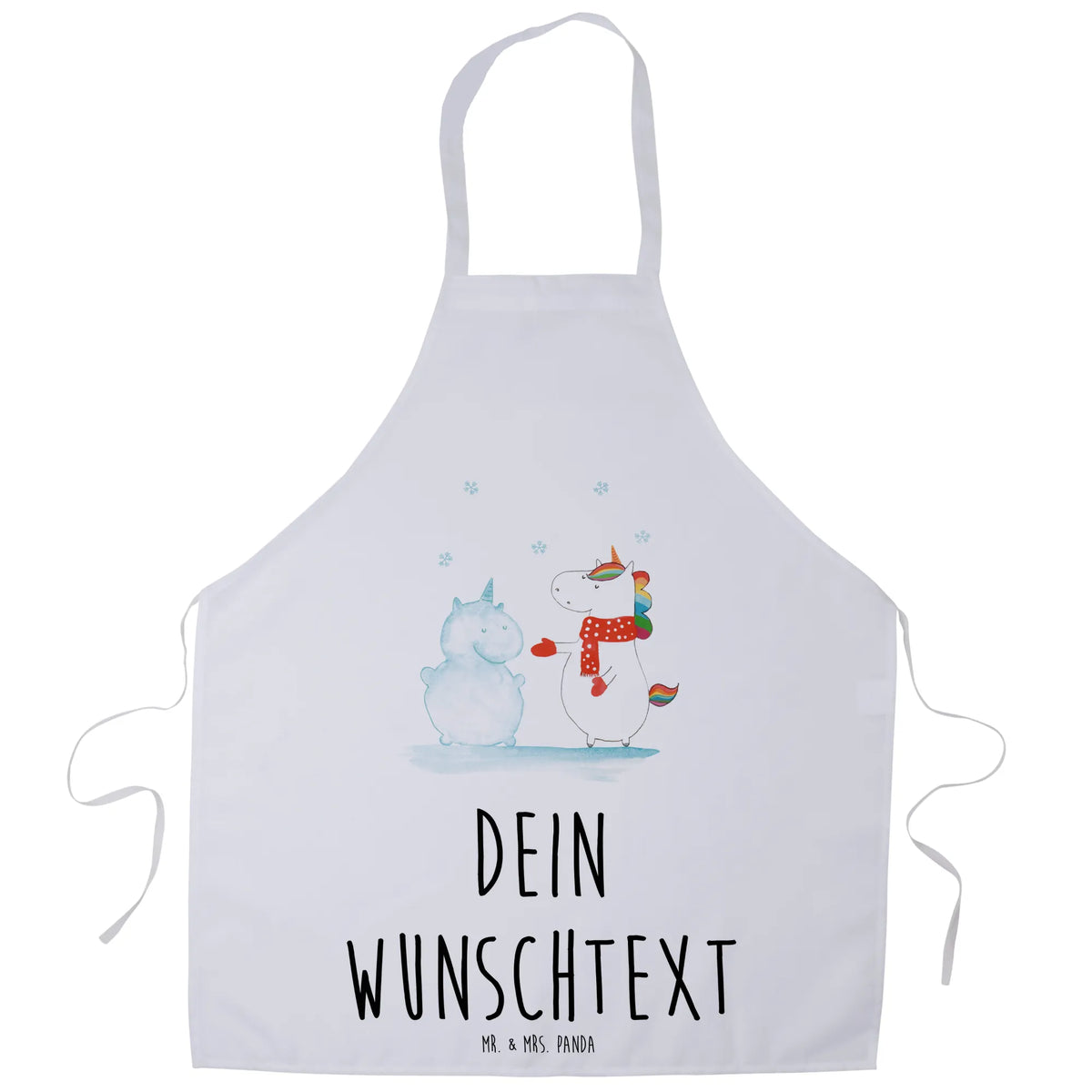 Personalized Cooking Apron unicorn snowman Cap, winter gift, Gloves, Snowman, present, Cake, Christmas Motif, Cold, Snow