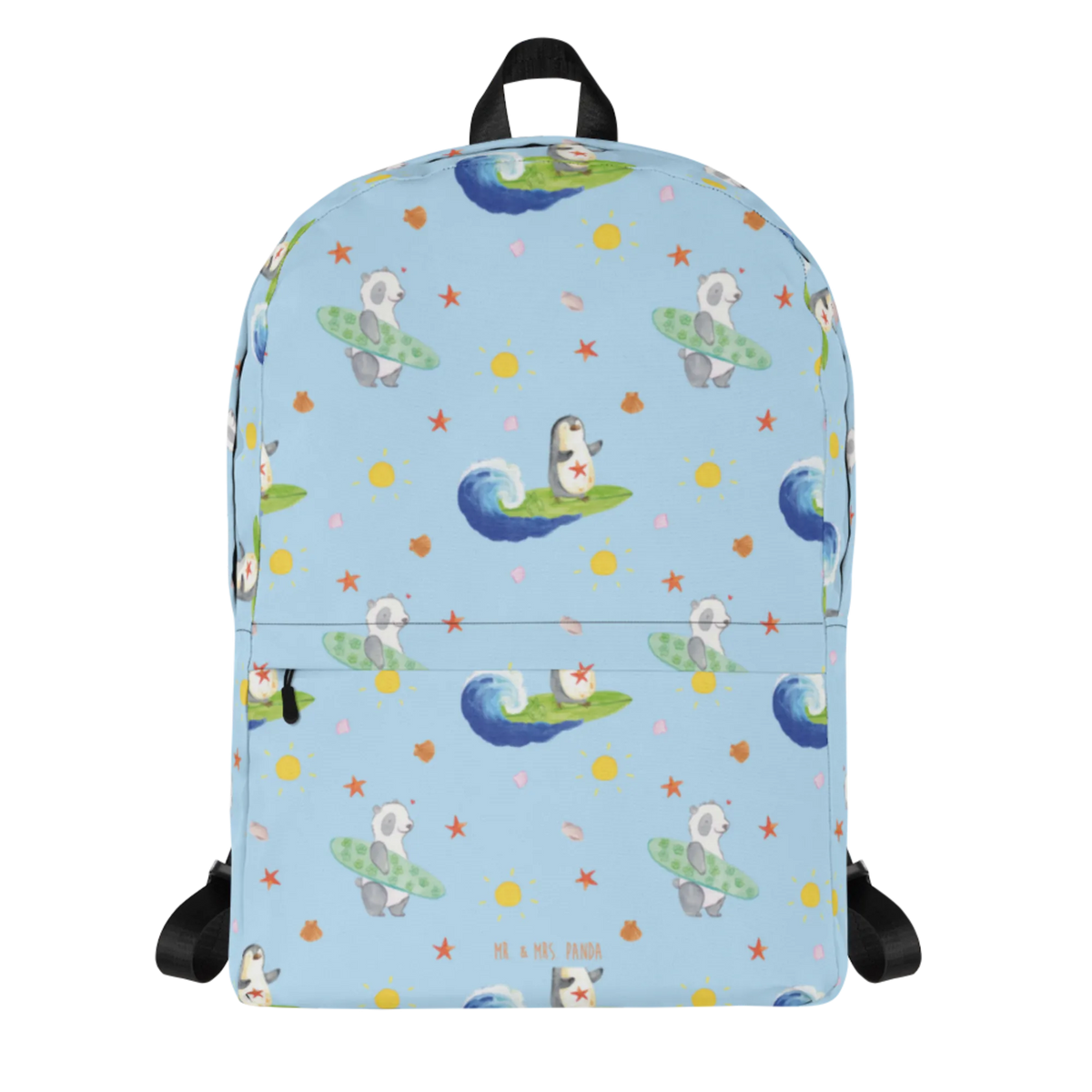 Rucksack Pinguin Surfer Muster
