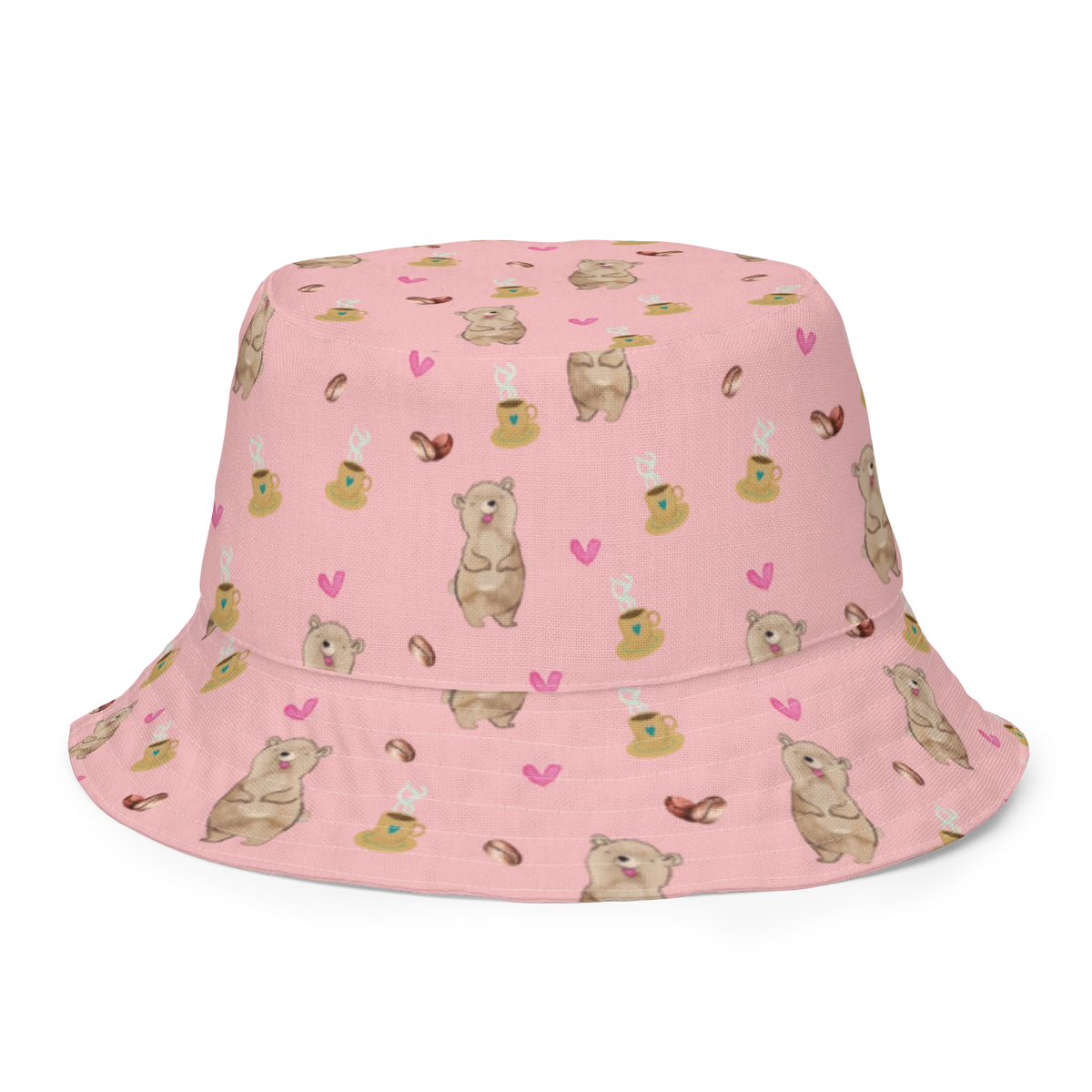 Sonnenhut Bär Kaffee Muster Sonnenschutzhut, Stoffmütze, Anglerhut, Freizeithut, Bucket Hat, Strandhut, Krempenhut, Wanderhut, Wendehut, Buschhut, Outdoorhut, Anglermütze, Tropenhut, Sommermütze, Sommerhut, Sonnenkappe, Sonnenmütze, Zweifarbiger Hut, Schlapphut, Fischerkappe, Wendecap, Fischerhut, Trekkinghut, Wendemütze, Sonnenhut, Safarihut, Boonie Hat, Stoffhut, Teddy, Bär, Teddybär, Bären, Guten Morgen, Motivation, Coffee, Morgenroutine, Welt Erobern, Welt Retten, Kaffee