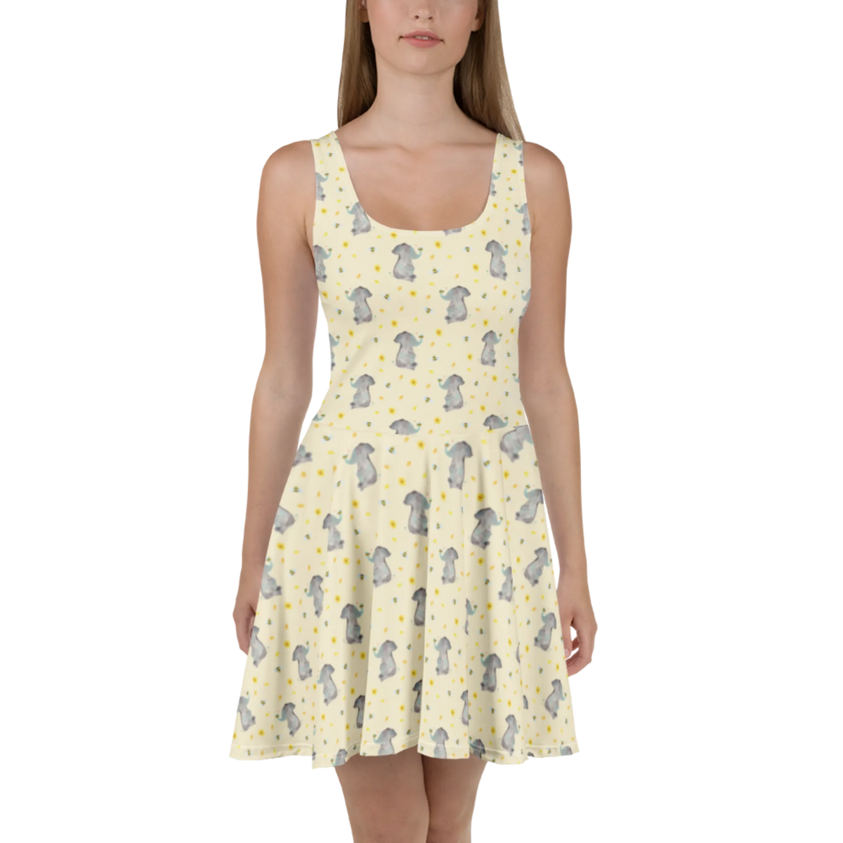 Summer dress elephant bee good mood, cute animal motives, gift ideas, small animals, special gifts, animal lover, hand drawn, cute, funny sayings, card, gifts, elephant, love saying, marriage proposal, wedding gift, proof of love, love gift, anniversary
