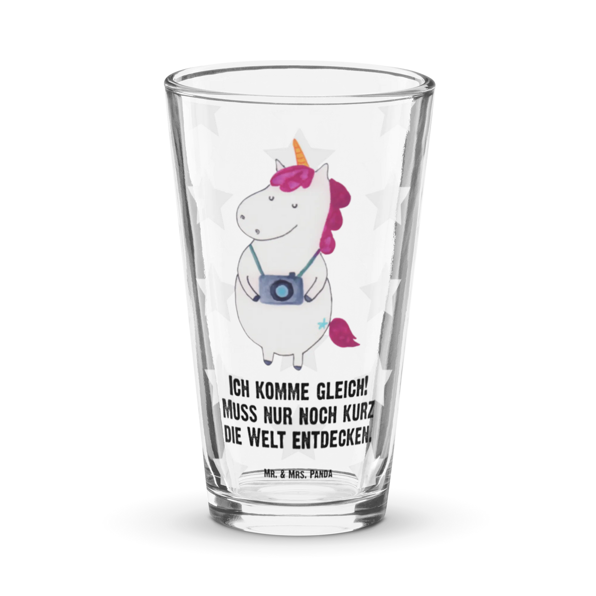 Premium Trinkglas Einhorn Fotograf