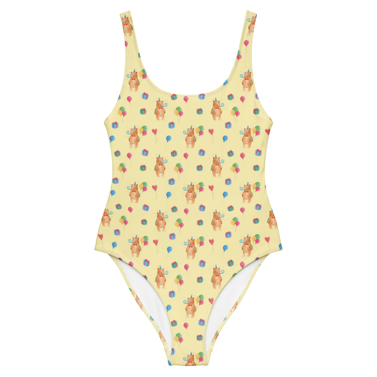 Badeanzug Bär Geburtstag Muster Shape-Badeanzug, Beachwear, Strandmode, Badebekleidung, Schwimmdress, Luxus-Badeanzug, Einteiliger Badeanzug, UV-Badeanzug, Badekostüm, Bade-Einteiler, Sonnenschutz-Badeanzug, Swimsuit, Schwimmkostüm, Schwimmanzug, Badedress, Damenbadeanzug, Badeoutfit, Rückenfreier Badeanzug, Damen-Badeanzug, Schwimmbekleidung, Badeanzug, Bademode, Damen-Einteiler, Teddy, Teddybär, Bär, Happy Birthday, Geburtstag, Alles Gute, Glückwunsch