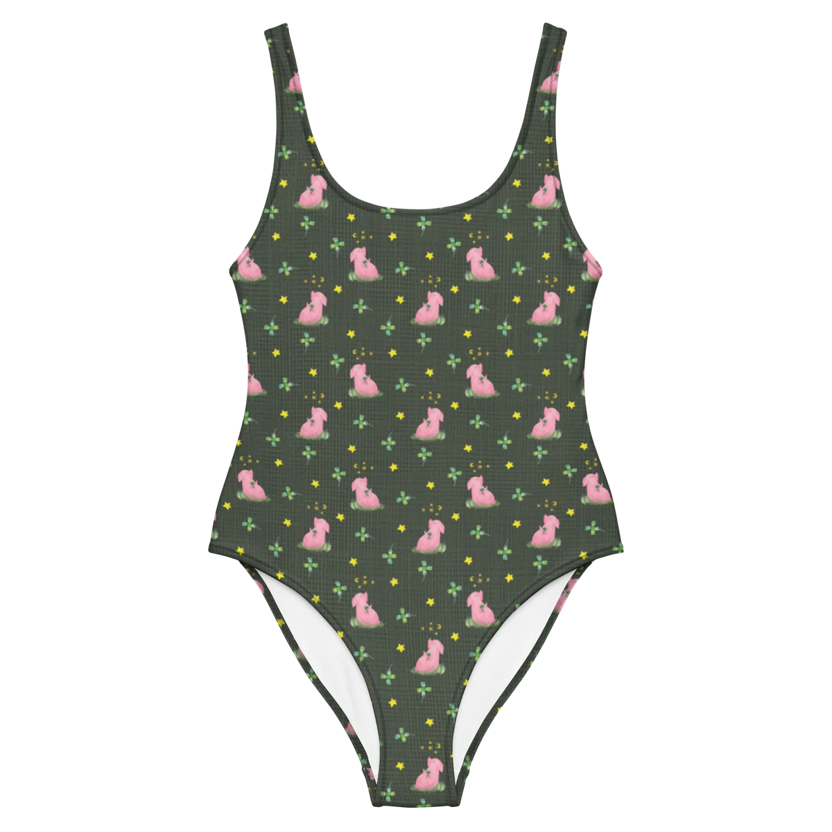 Badeanzug Schwein Glück Muster Badeoutfit, Bademode, Schwimmdress, Strandmode, Einteiliger Badeanzug, Damen-Einteiler, Schwimmkostüm, Bade-Einteiler, Shape-Badeanzug, Swimsuit, Luxus-Badeanzug, Schwimmbekleidung, Damenbadeanzug, Badebekleidung, Rückenfreier Badeanzug, Badekostüm, Sonnenschutz-Badeanzug, UV-Badeanzug, Badedress, Damen-Badeanzug, Badeanzug, Schwimmanzug, Beachwear, Tiere, Tiermotive, Lustige Sprüche, Gute Laune, Träume, Schweinchen, Sterne, Sernchen, Glücksbringer, Ziele, Schwein, Motivation, Glücksschwein. Glück