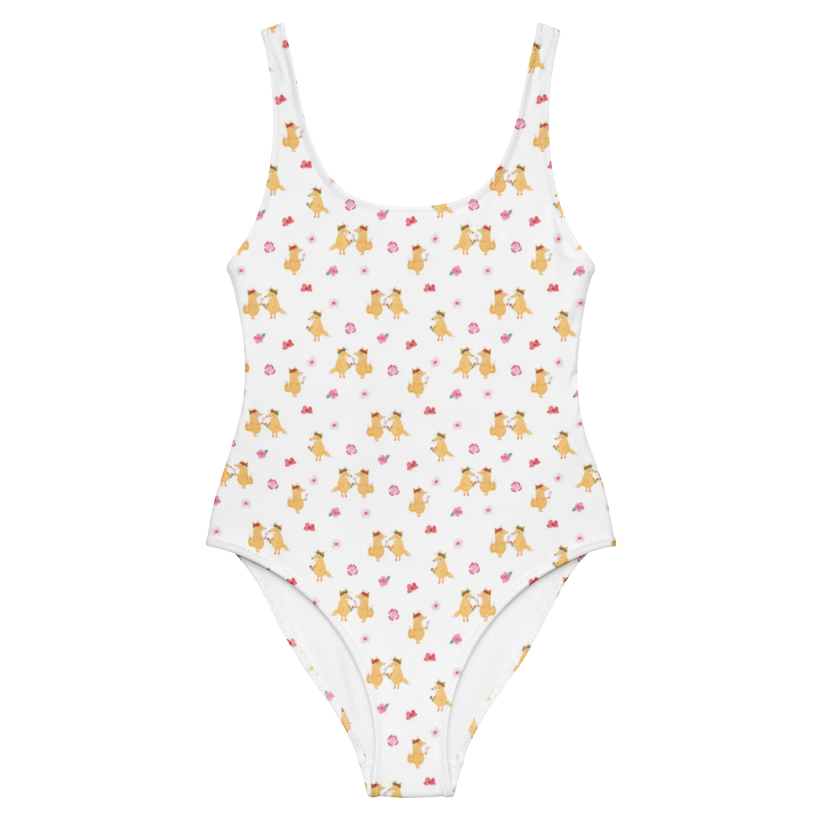 Badeanzug Fuchs Blumen Muster Shape-Badeanzug, Beachwear, Bademode, Einteiliger Badeanzug, Badebekleidung, Rückenfreier Badeanzug, Damen-Einteiler, Swimsuit, Badeanzug, Badekostüm, Damenbadeanzug, UV-Badeanzug, Schwimmanzug, Schwimmbekleidung, Bade-Einteiler, Luxus-Badeanzug, Badeoutfit, Badedress, Damen-Badeanzug, Schwimmkostüm, Sonnenschutz-Badeanzug, Schwimmdress, Strandmode, Fuchs, Motivation, Freundin, Freude, Liebe, Blumenmädchen, Füchse, Mich, Fuchsmädchen, Freundinnen, Blume, Liebesbeweis, Selbstliebe, Blumen, Ich, Fox