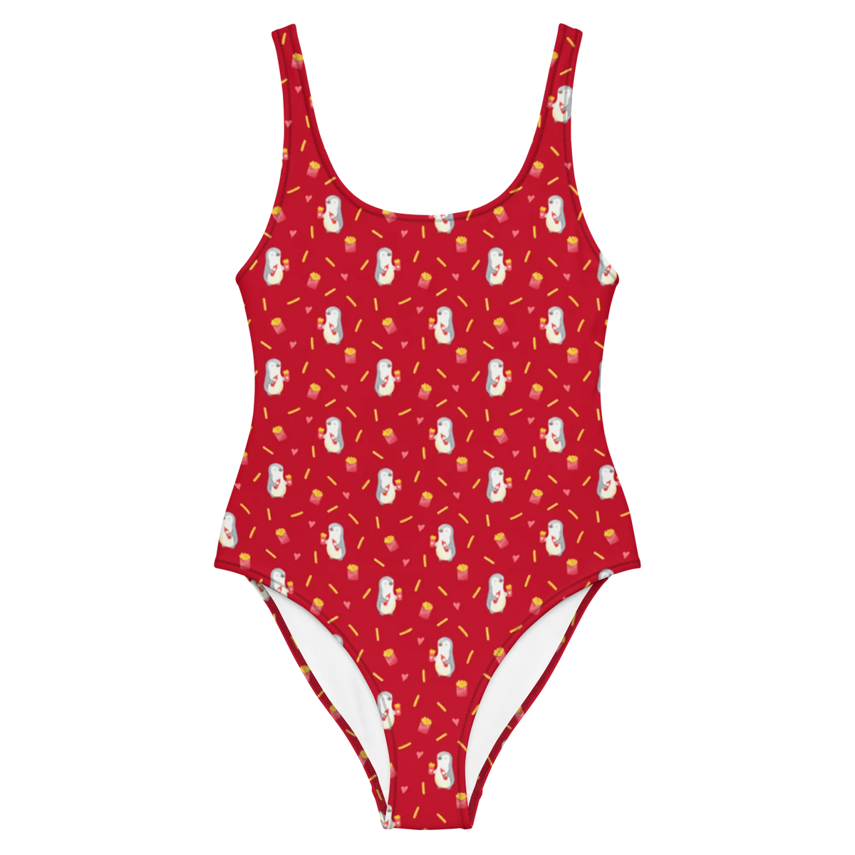 Badeanzug Pinguin Pommes Muster Badeanzug, Damenbadeanzug, Badeoutfit, Bade-Einteiler, Damen-Einteiler, UV-Badeanzug, Schwimmbekleidung, Badedress, Sonnenschutz-Badeanzug, Schwimmdress, Schwimmanzug, Luxus-Badeanzug, Swimsuit, Shape-Badeanzug, Beachwear, Rückenfreier Badeanzug, Badekostüm, Badebekleidung, Einteiliger Badeanzug, Damen-Badeanzug, Strandmode, Bademode, Schwimmkostüm, Freundin, Jahrestag, Liebesgeschenk, Partner, Freund, Heiraten, Heiratsantrag, Ehemann, Hocheitstag, Ehefrau, Verlobung, Liebe, Hochzeitstag, Geschenk für Freundin, für Ehemann, Liebesbeweis, für Männer, Geschenk für Frauen, Valentinstag, Geschenk für Partner, Mitbringsel