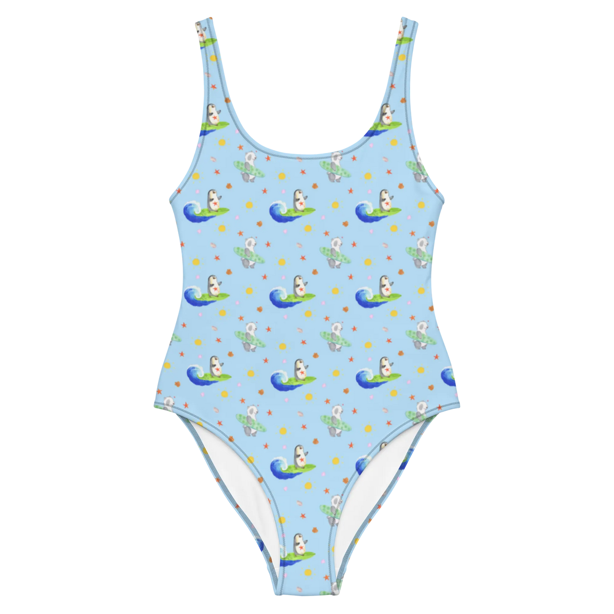 Badeanzug Pinguin Surfer Muster Schwimmkostüm, Strandmode, Damen-Badeanzug, Schwimmbekleidung, Damenbadeanzug, Badebekleidung, Schwimmdress, Rückenfreier Badeanzug, Bademode, Damen-Einteiler, Beachwear, UV-Badeanzug, Sonnenschutz-Badeanzug, Schwimmanzug, Badeanzug, Badedress, Luxus-Badeanzug, Bade-Einteiler, Badekostüm, Einteiliger Badeanzug, Badeoutfit, Swimsuit, Shape-Badeanzug, Pinguin, Pinguine, Urlaub, Surfer, Hawaii, Wellen Reiten, Wellen, Surfen, Portugal