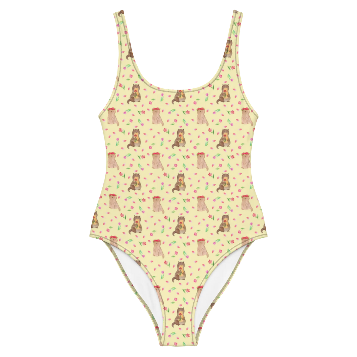 Badeanzug Otter Blumenstrauß Muster Damen-Einteiler, UV-Badeanzug, Damen-Badeanzug, Badedress, Schwimmanzug, Badekostüm, Shape-Badeanzug, Beachwear, Luxus-Badeanzug, Sonnenschutz-Badeanzug, Bade-Einteiler, Schwimmbekleidung, Damenbadeanzug, Einteiliger Badeanzug, Strandmode, Schwimmkostüm, Rückenfreier Badeanzug, Badeoutfit, Swimsuit, Badebekleidung, Badeanzug, Bademode, Schwimmdress, Fischotter, Seeotter, Otter, Otter Seeotter See Otter