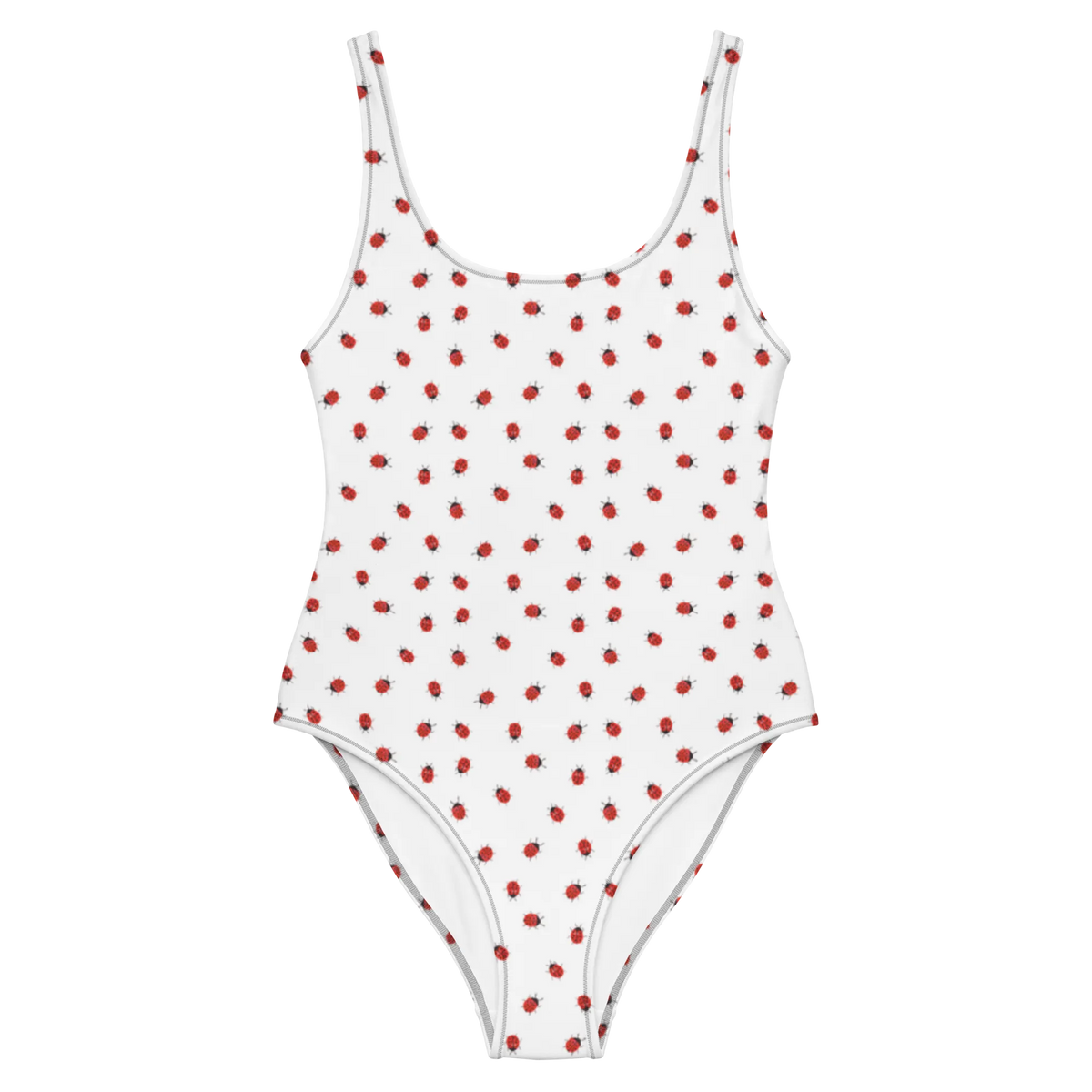 Badeanzug Marienkäfer Design Muster Schwimmdress, Swimsuit, Strandmode, Luxus-Badeanzug, Badedress, Damenbadeanzug, Badeoutfit, Damen-Badeanzug, Sonnenschutz-Badeanzug, UV-Badeanzug, Shape-Badeanzug, Bade-Einteiler, Schwimmbekleidung, Bademode, Rückenfreier Badeanzug, Schwimmkostüm, Badeanzug, Einteiliger Badeanzug, Damen-Einteiler, Badebekleidung, Schwimmanzug, Beachwear, Badekostüm, Marienkäfer, Verspielt, Niedlich, Grüne Punkte, Aquarell, Muster