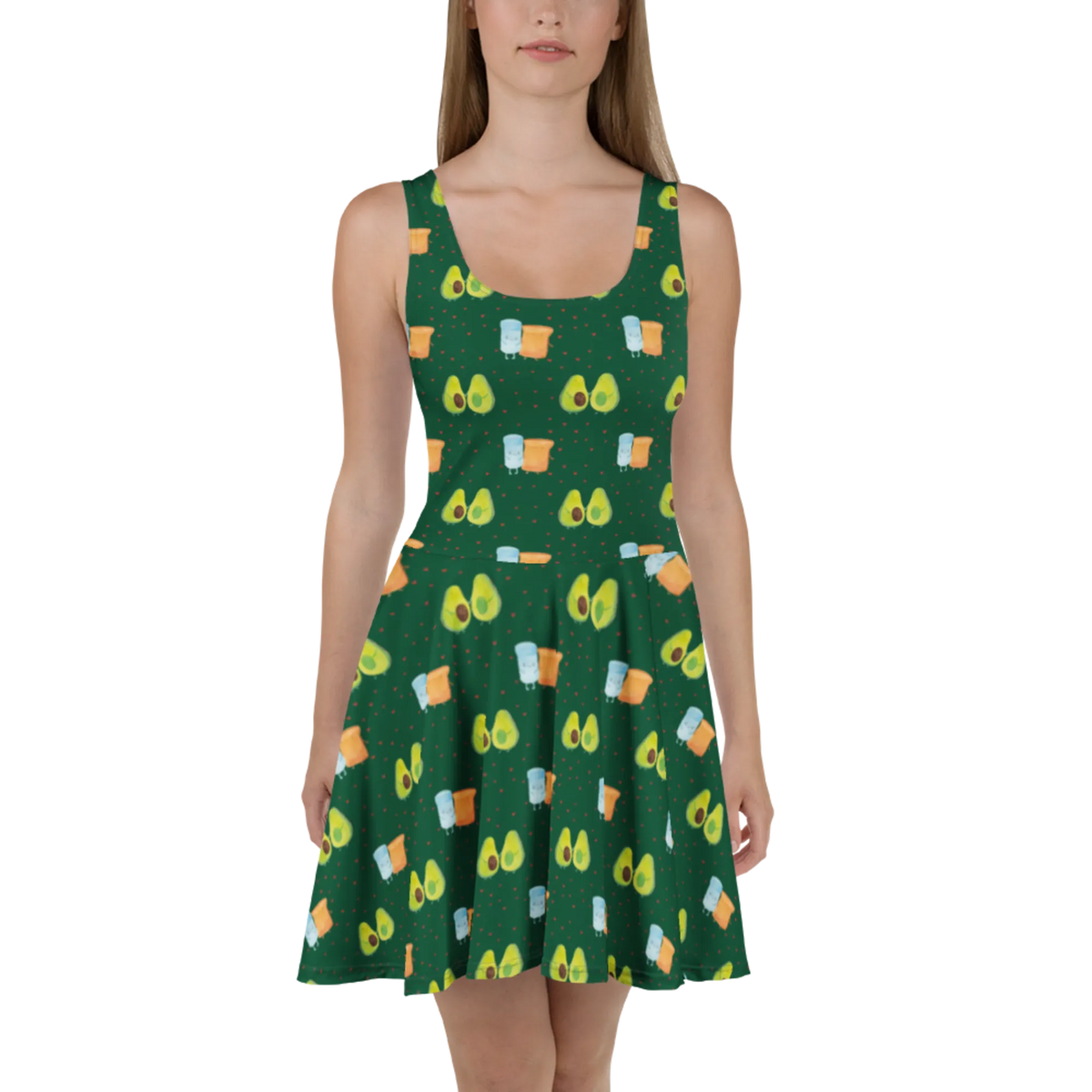 Sommerkleid Avocado Pärchen Muster Shirtkleid, Ausgestelltes Kleid, Swingkleid, Freizeitkleid, Strandkleid, Luftiges Sommerkleid, Sommerkleid, Kurzes Kleid, Damenkleid, A-Linien-Kleid, Kleid, Skaterkleid, Stretchkleid, Minikleid, Urlaubskleid, Leichtes Sommerkleid, Damen-Sommerkleid, Kurzes Sommerkleid, Jerseykleid, Avocado, Veggie, Vegan, Gesund, Avocados, Kinder, Babyshower, Familie, Avocuddle, Liebe, Geburt, Schwangerschaft, Hochzeit, Babyparty