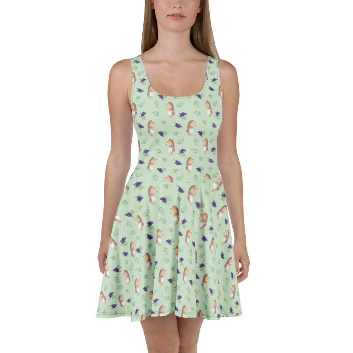 Sommerkleid Igel Wein Muster Ausgestelltes Kleid, Leichtes Sommerkleid, Kleid, Minikleid, Urlaubskleid, Damenkleid, Stretchkleid, A-Linien-Kleid, Shirtkleid, Freizeitkleid, Damen-Sommerkleid, Luftiges Sommerkleid, Jerseykleid, Swingkleid, Kurzes Sommerkleid, Strandkleid, Sommerkleid, Skaterkleid, Kurzes Kleid, Tiere, Tiermotive, Lustige Sprüche, Gute Laune, Wein Spruch, Weißwein, Igel, Geschenk Weintrinker, Weinglas, Geschenk Weinliebhaber, Wein Deko, Wein trinken, Rotwein