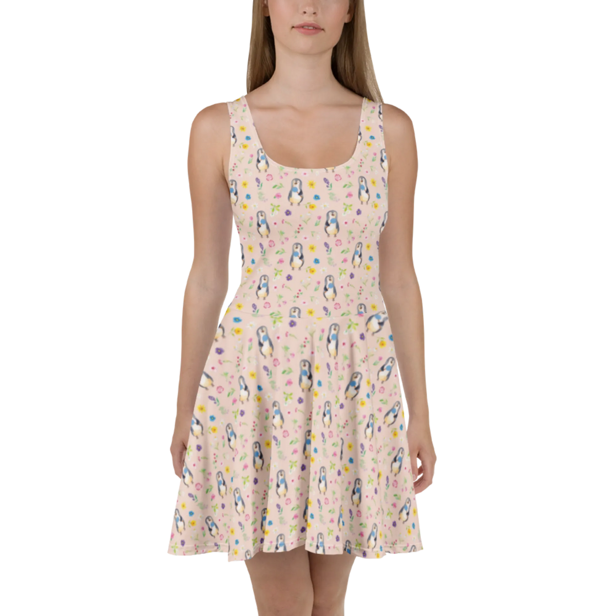Sommerkleid Pinguin Lolli Muster Urlaubskleid, Kurzes Sommerkleid, Swingkleid, Ausgestelltes Kleid, Freizeitkleid, Damen-Sommerkleid, Jerseykleid, Kleid, Stretchkleid, Leichtes Sommerkleid, Strandkleid, Skaterkleid, Sommerkleid, A-Linien-Kleid, Shirtkleid, Luftiges Sommerkleid, Minikleid, Damenkleid, Kurzes Kleid, Pinguin, Rebell, Süßigkeiten, Spruch, Blödsinn, Rabauke, Ganove, Gauner, Pinguine, Lolli