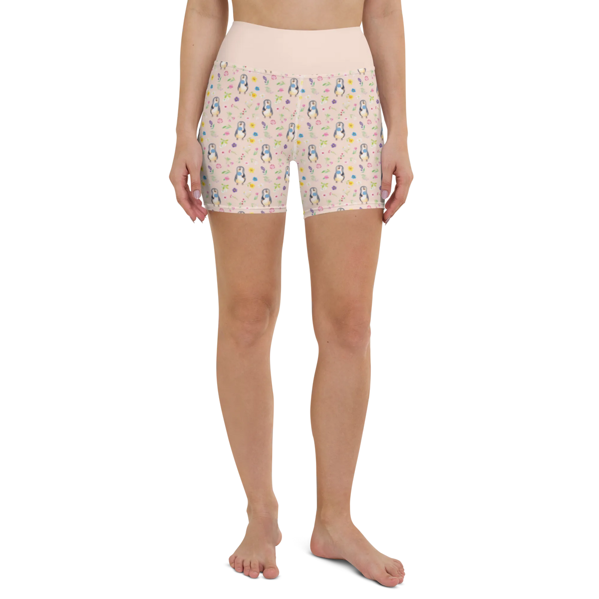 Yoga Shorts Pinguin Lolli Muster Sportbekleidung, Sportshorts, Sportshorts Damen, Yogashorts, Yogabekleidung, Yoga Shorts Damen, Yoga Shorts, Sporthose, Fitnesshose, Pinguin, Spruch, Rebell, Pinguine, Blödsinn, Rabauke, Ganove, Gauner, Süßigkeiten, Lolli